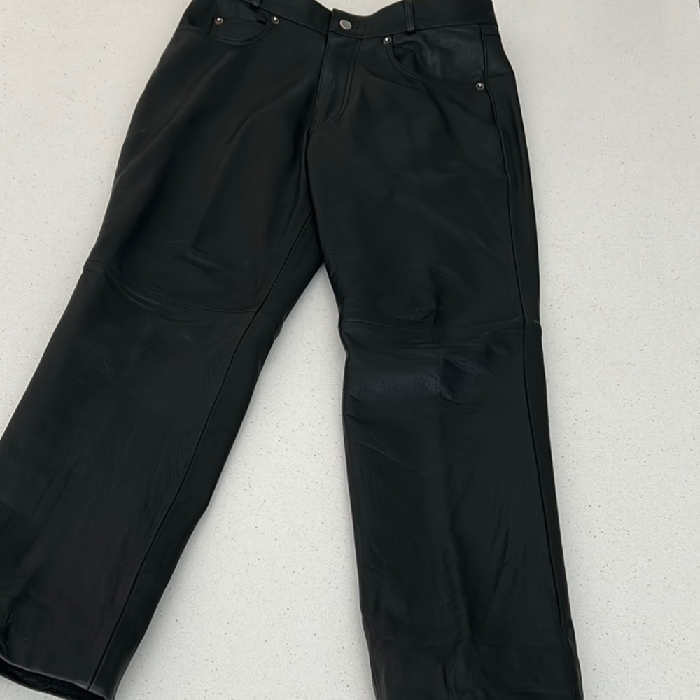 Wilson Black Leather Pants